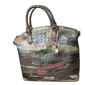 Brahmin "Muse" Large Croc-Embossed Satchel